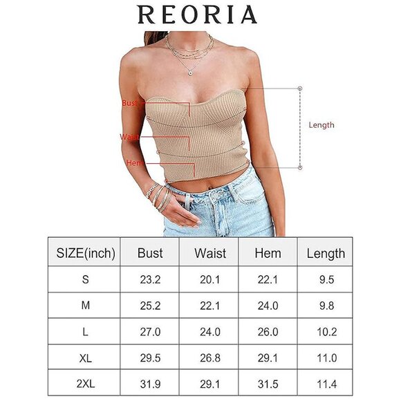 Women's Summer Sexy Sweetheart Neck Sleeveless Strapless Y2K Sky Blue - Picture 6 of 6